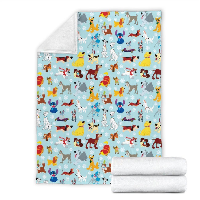 Funny Characters Dogs Fleece Blanket Gift Idea 4 - PerfectIvy