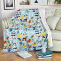 Funny Characters Dogs Fleece Blanket Gift Idea 1 - PerfectIvy