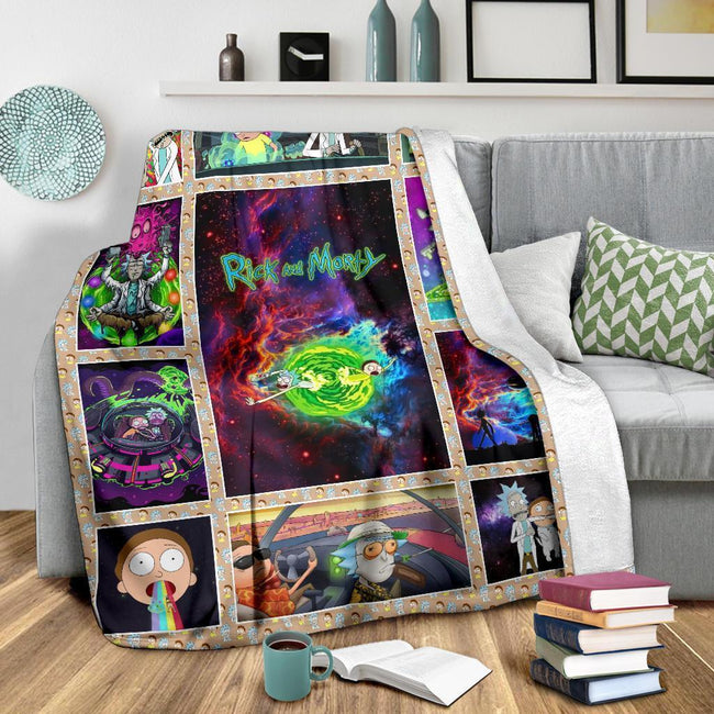 Funny Rick And Morty Fleece Blanket Gift For Fan 4 - PerfectIvy