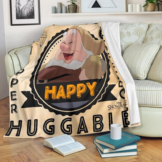 Happy Dwarfs Fleece Blanket Snow White And 7 Dwarfs Bedding Decor 1 - PerfectIvy