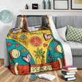 Hippie Van Horse Fleece Blanket Funny Gift For Horse Lover 3 - PerfectIvy