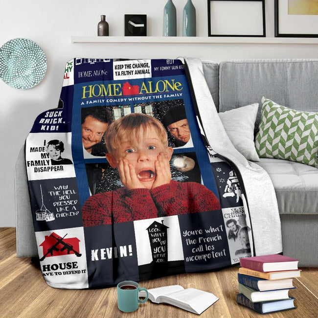 Home Alone Fleece Blanket Funny Gift For Movies Fan 4 - PerfectIvy
