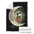 I Love You To The Moon And Back Jack Skellington Fleece Blanket 4 - PerfectIvy