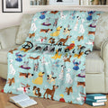 I'm A Dogaholic Fleece Blanket Funny For Dog Lover 2 - PerfectIvy