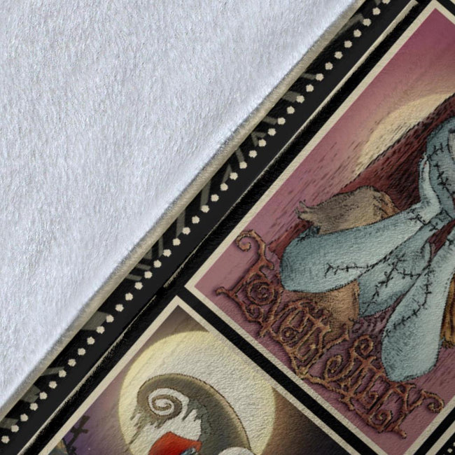 Jack & Sally Fleece Blanket I Love You Forever And Always Bedding Decor 8 - PerfectIvy