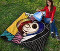 Jack & Sally Love Quilt Blanket Half Face Mixed Gift Idea 6 - PerfectIvy