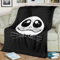 Jack Skellington Face Fleece Blanket Gift Idea 2 - PerfectIvy