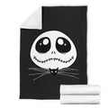 Jack Skellington Face Fleece Blanket Gift Idea 4 - PerfectIvy