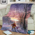 Keep On Believing Winnie The Pooh Fleece Blanket 2 - PerfectIvy