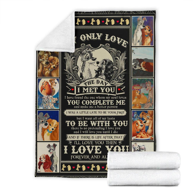 Lady And The Tramp Fleece Blanket My Only Love The Day I Met You 7 - PerfectIvy