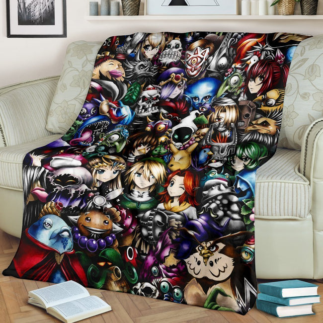 Legend Of Zelda Characters Fleece Blanket Gamer Fan Gift 2 - PerfectIvy