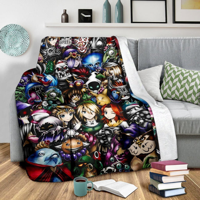 Legend Of Zelda Characters Fleece Blanket Gamer Fan Gift 3 - PerfectIvy