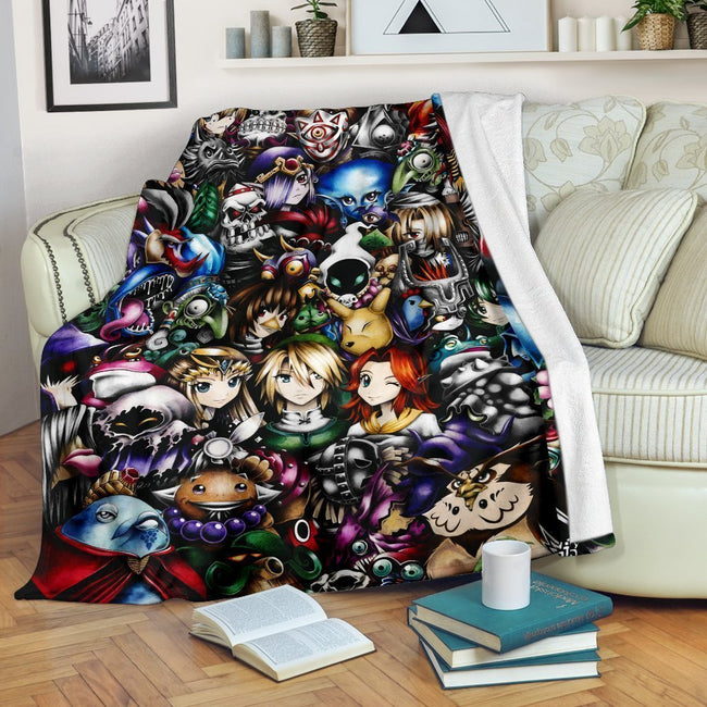 Legend Of Zelda Characters Fleece Blanket Gamer Fan Gift 1 - PerfectIvy