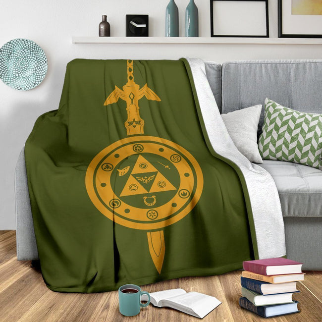 Legend Of Zelda Fleece Blanket Sword And Shield 4 - PerfectIvy