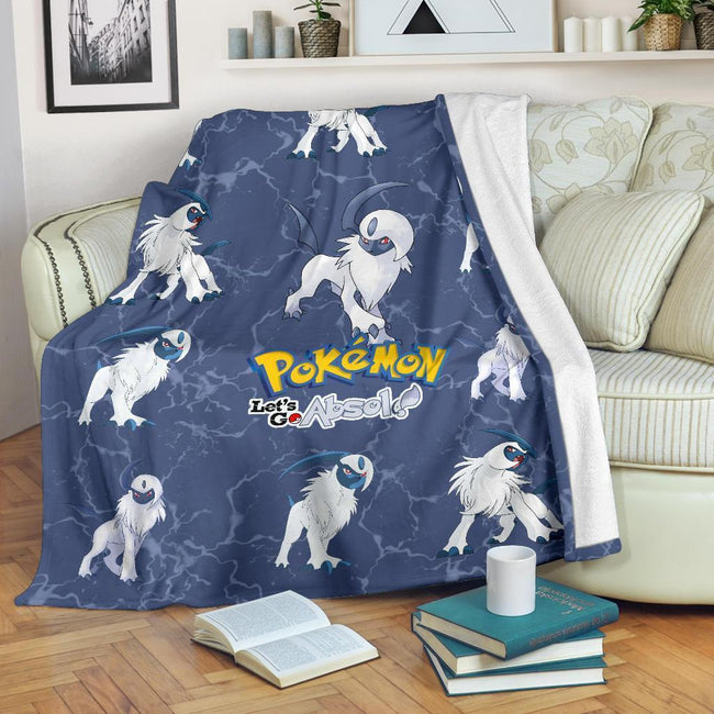 Let's Go Absol Pokemon Fleece Blanket Funny Gift For Fan 2 - PerfectIvy