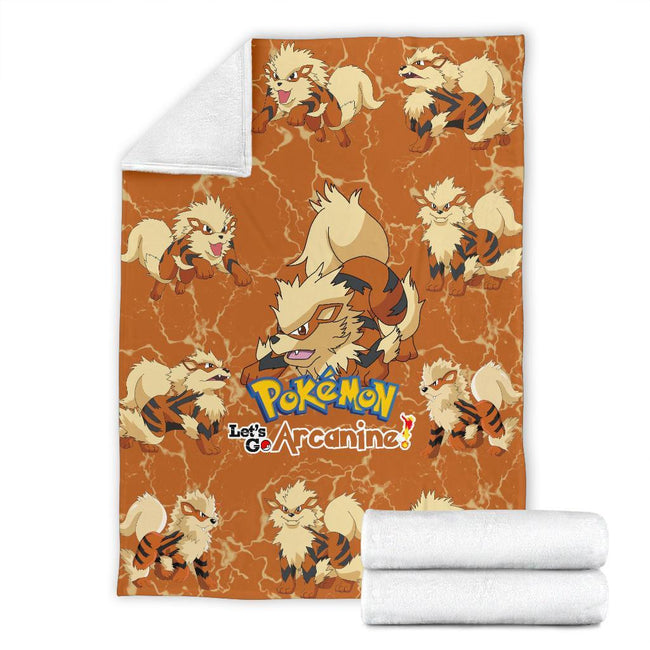 Let's Go Arcanine Pokemon Fleece Blanket For Fan Gift 7 - PerfectIvy