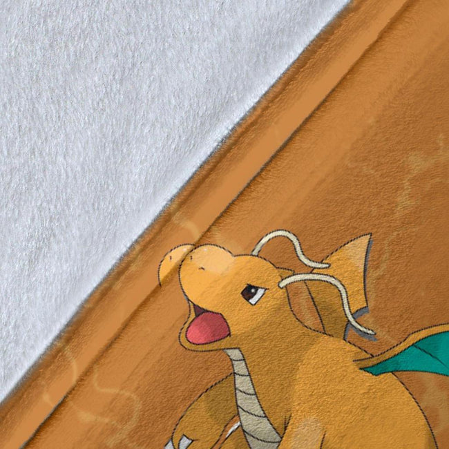 Let's Go Dragonite Pokemon Fleece Blanket Funny Gift For Fan 8 - PerfectIvy