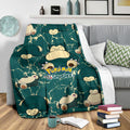 Let's Go Snorlax Fleece Blanket Funny Gift Idea Poke Lazy Fan 4 - PerfectIvy