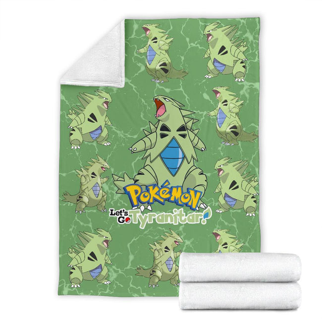 Let's Go Tyranitar Pokemon Fleece Blanket Funny Gift Idea 7 - PerfectIvy