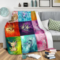 Love Quotes Eeveelutions Fleece Blanket Pokemon Fan 3 - PerfectIvy