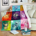 Love Quotes Eeveelutions Fleece Blanket Pokemon Fan 1 - PerfectIvy