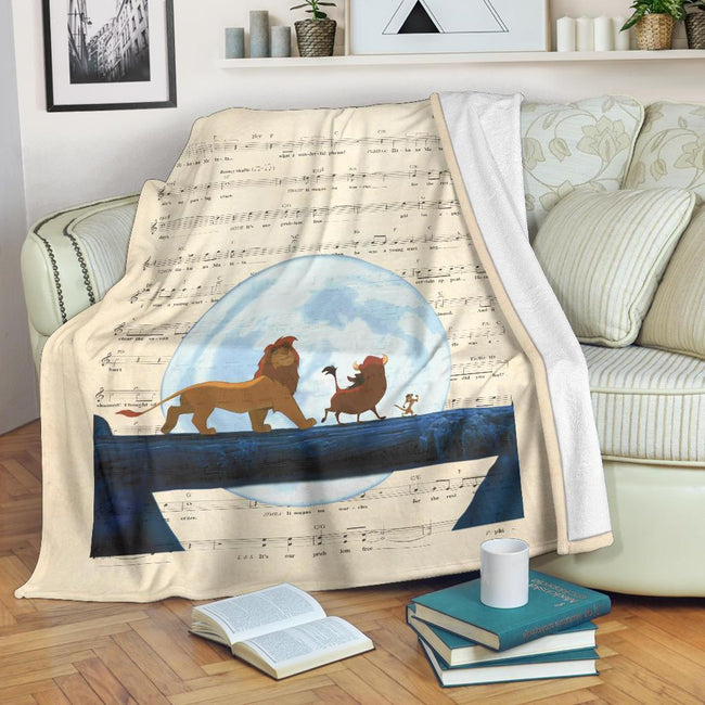 Lyric Hakuna Matata Lion King Fleece Blanket For Bedding Decor 1 - PerfectIvy