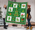 Merry Xmas Turtle Quilt Blanket Funny Xmas Gift Turtle Lover 1 - PerfectIvy