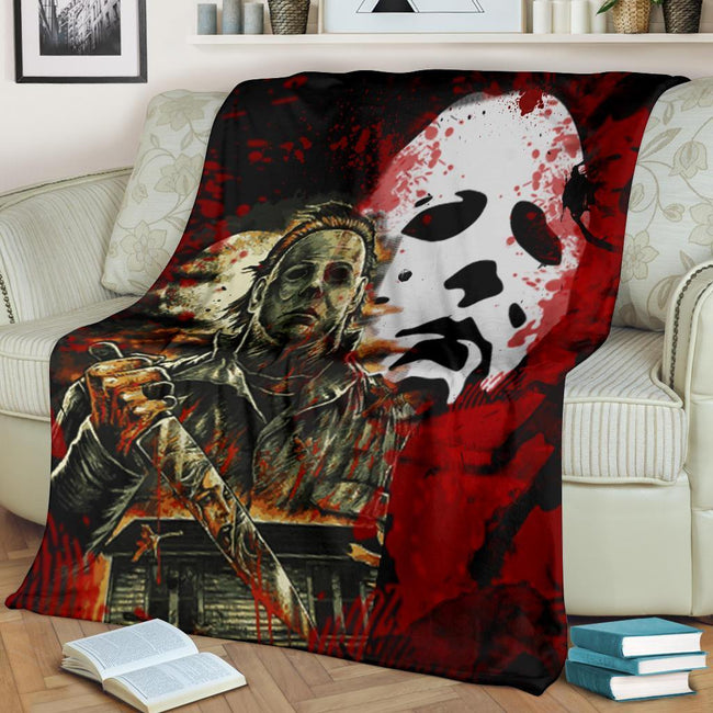 Michael Myers Fleece Blanket For Horror Bedding Decor 2 - PerfectIvy