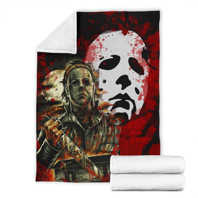 Michael Myers Fleece Blanket For Horror Bedding Decor 4 - PerfectIvy