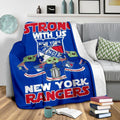 New York Rangers Baby Yoda Fleece Blanket The Force Strong 4 - PerfectIvy