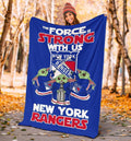 New York Rangers Baby Yoda Fleece Blanket The Force Strong 5 - PerfectIvy
