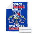 New York Rangers Baby Yoda Fleece Blanket The Force Strong 7 - PerfectIvy