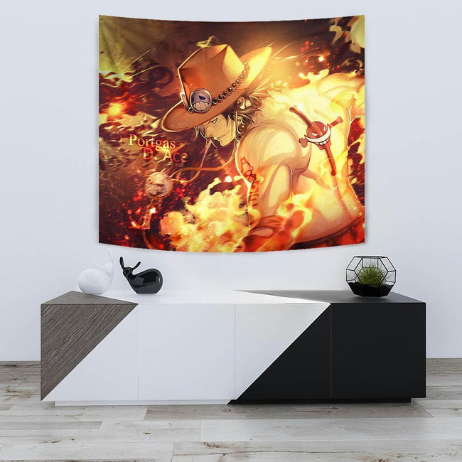 Portgas D Ace Tapestry Anime One Piece Fan Gift Idea 2 - PerfectIvy