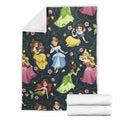 Princesses Fleece Blanket For Bedding Decor 4 - PerfectIvy