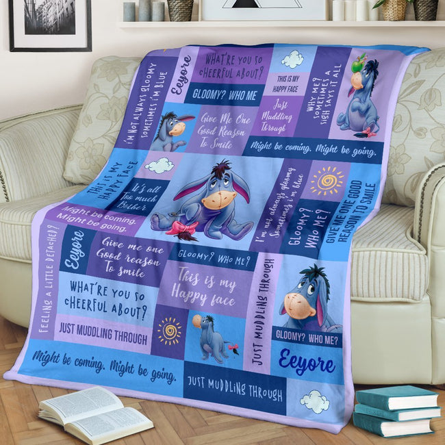 Quotes Eeyore Fleece Blanket Funny Gift Idea 3 - PerfectIvy
