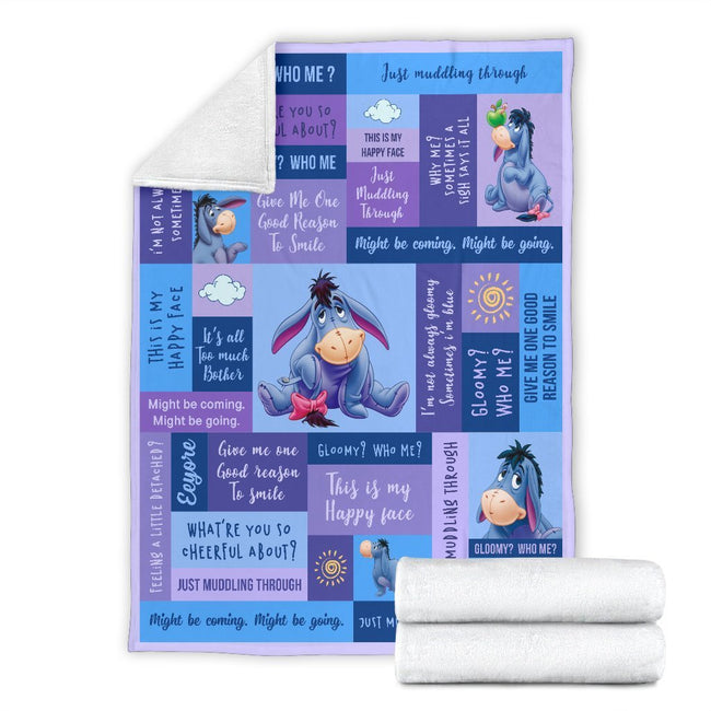 Quotes Eeyore Fleece Blanket Funny Gift Idea 4 - PerfectIvy