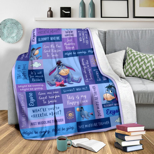 Quotes Eeyore Fleece Blanket Funny Gift Idea 1 - PerfectIvy