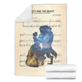 Silhouette Lyric Beauty & The Beast Fleece Blanket Bedding Decor 4 - PerfectIvy