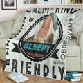 Sleepy Dwarf Fleece Blanket Snow White And 7 Dwarfs 2 - PerfectIvy