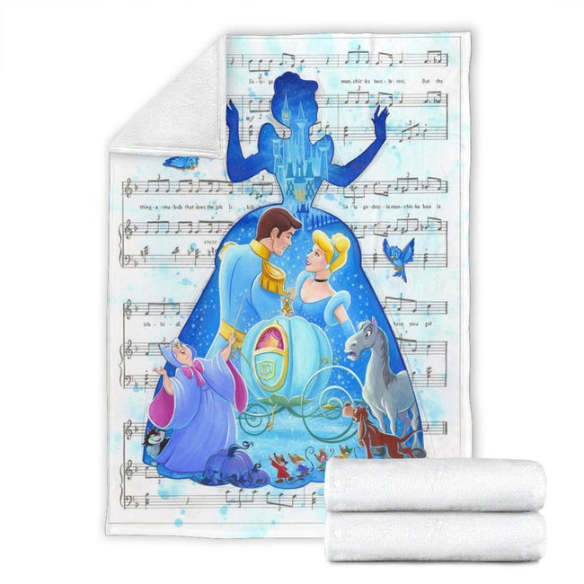 Song Lyric Cinderella Fleece Blanket For Bedding Decor 4 - PerfectIvy