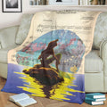 Song Lyric Little Mermaid Fleece Blanket Bedding Decor 2 - PerfectIvy