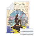 Song Lyric Little Mermaid Fleece Blanket Bedding Decor 4 - PerfectIvy
