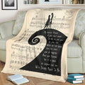Song Lyric The Nightmare Before Christmas Fleece Blanket 2 - PerfectIvy