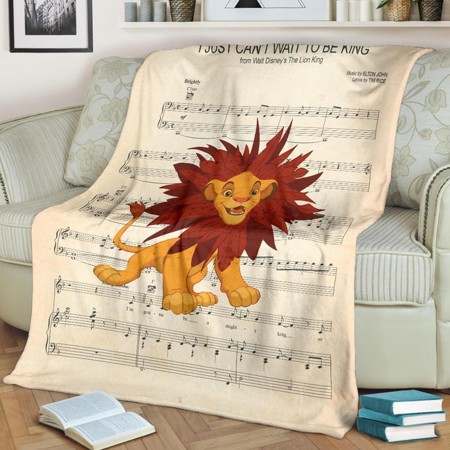 Song Lyrics Simba Lion King Fleece Blanket For Bedding Decor 2 - PerfectIvy