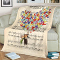 Song Theme Sheet Up Movies Fleece Blanket For Bedding Decor 2 - PerfectIvy