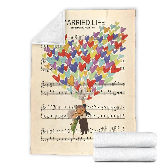 Song Theme Sheet Up Movies Fleece Blanket For Bedding Decor 4 - PerfectIvy