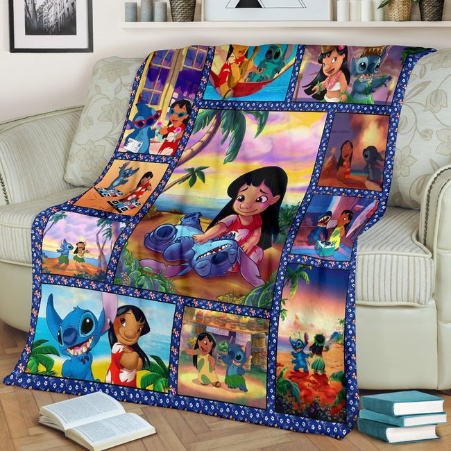 Stitch And Lilo Best Friends Fleece Blanket Gift For Fan 2 - PerfectIvy