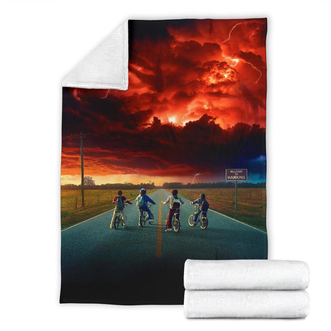 Stranger Things Fleece Blanket Amazing Bedding Decor Gift Idea 4 - PerfectIvy