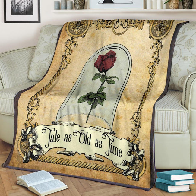 Tale As Old As Time Beauty And The Beast Fleece Blanket Bedding 2 - PerfectIvy