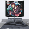 Tanjro & Nezuko Tapestry Demon Slayer Kimetsu No Yaiba Fan 3 - PerfectIvy
